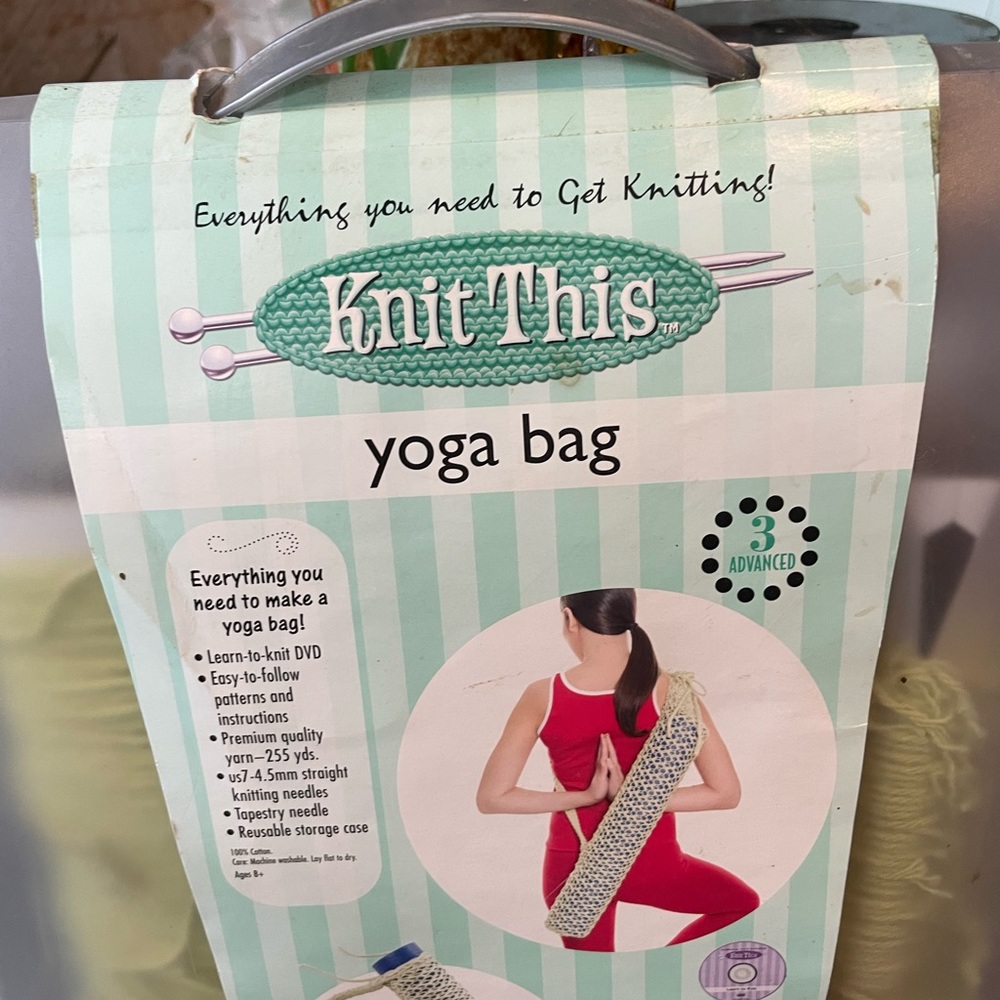 Everything you need to Knit This yoga bag